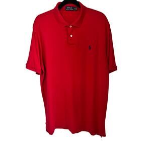 Polo Ralph Lauren shirt men’s size large Red with Blue Pony short sleeve
